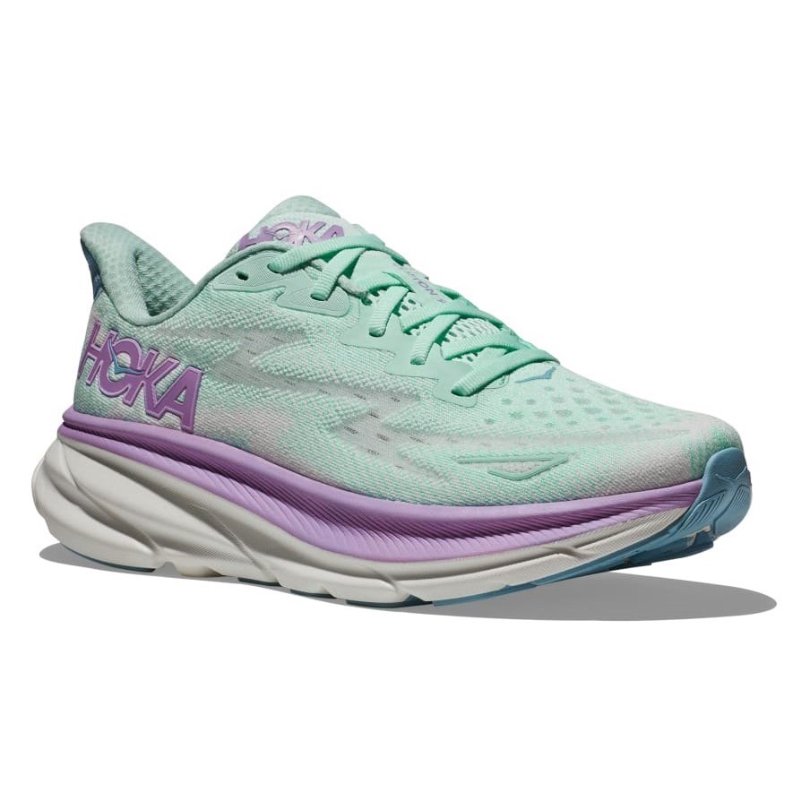 Hoka Clifton 9 - Womens Running Shoes - Sunlit Ocean/Lilac Mist ...