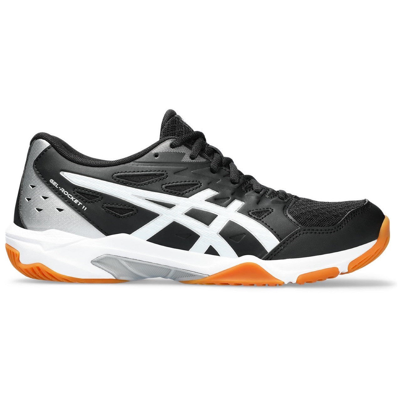 Asics Gel Rocket 11 - Womens Indoor Court Shoes - Black/Pure Silver ...