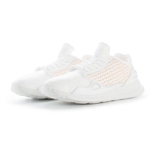 Le Coq Sportif LCS R Flow Woven - Womens Sneakers - Optical White/Peach