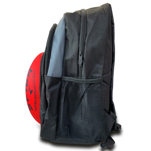 Sfida Football Kids Backpack Bag - Black/Red