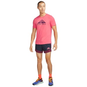 Nike Dri-Fit Flex Stride Mens Trail Running Shorts - Dark Beetroot/Dark Obsidian/Fusion Red