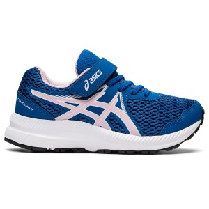 Asics Contend 7 PS - Kids Running Shoes - Lake Drive/Barely Rose