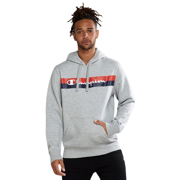 Champion Sporty Graphic Tape Mens Hoodie - Oxford Heather
