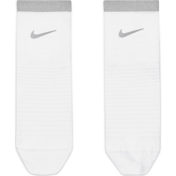 Nike Spark Lightweight Running Ankle Socks - White/Reflective Silver