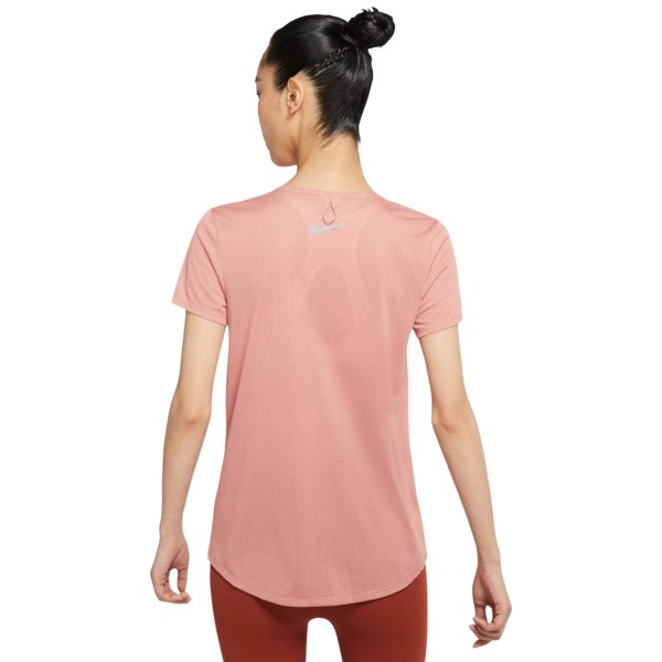 Nike Miler Run Division Womens Running T-Shirt - Rust Pink/Reflective Silver