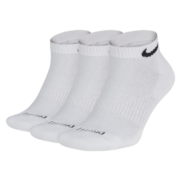 Nike Performance Cushion Unisex Low Cut Socks - 3 Pack - White/Black