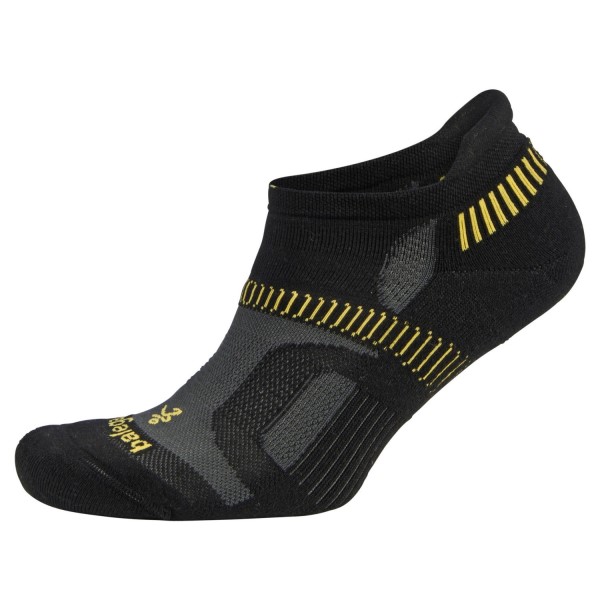 Balega Hidden Contour Running Socks - Black/Yellow