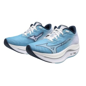 Mizuno Wave Rebellion Flash 2 - Womens Running Shoes - River Blue/Wing Teal/White