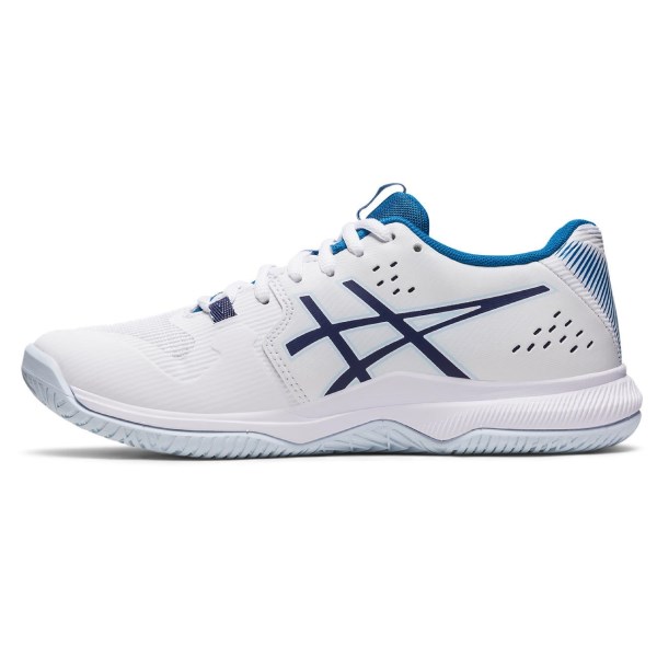 Asics Gel Tactic - Womens Indoor Court Shoes - White/Indigo Blue