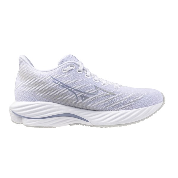 Mizuno Wave Rider 28 - Womens Running Shoes - White/Nimbus Cloud/Purple Impression