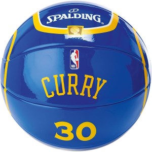 Spalding NBA Jersey Stephen Curry Mini Basketball - Size 1.5 - Blue
