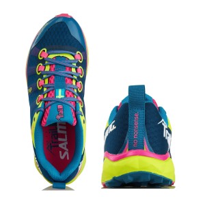 Salming Trail 5 - Womens Trail Running Shoes - Blue/Fluo Yellow