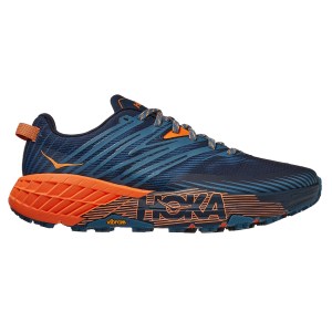 Hoka Speedgoat 4 - Mens Trail Running Shoes - Real Teal/Persimmon Orange