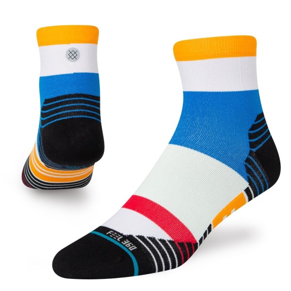 Stance Rate Quarter Running Socks - Grey/Multicolour