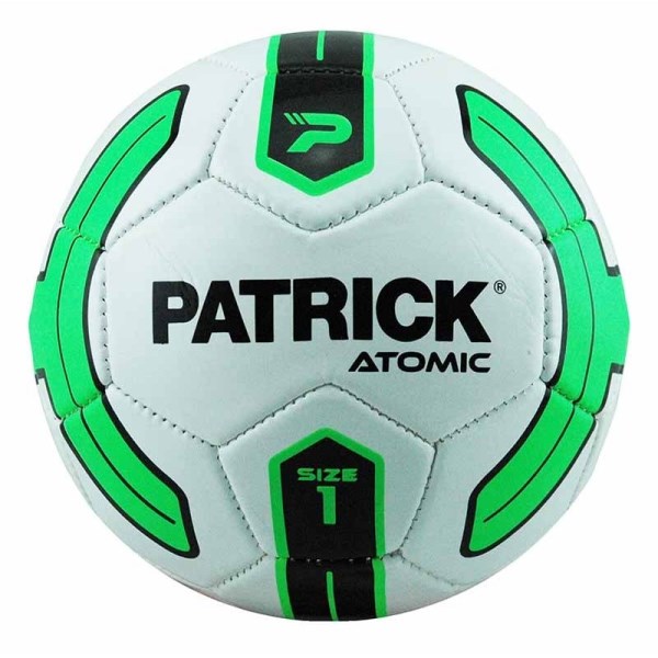 Patrick Atomic Mini Soccer Ball - Size 1 - Black/Fluoro Green