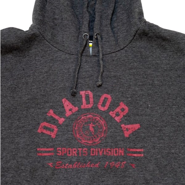 Diadora Graphic Pullover Mens Hoodie - Charcoal Marle