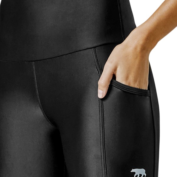Running Bare Power Moves Ab Waisted Womens Bike Tights - Black