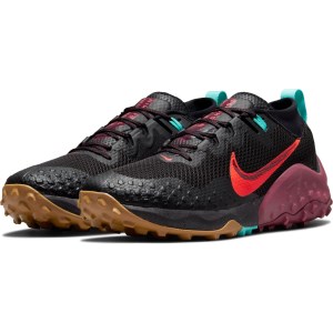 Nike Wildhorse 7 - Mens Trail Running Shoes - Black/Bright Crimson/Dark Beetroot