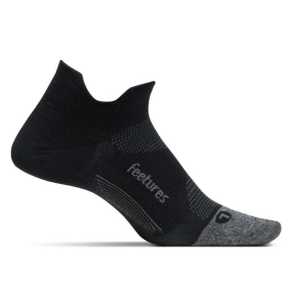 Feetures Elite Ultra Light Cushion No Show Tab Running Socks - Black