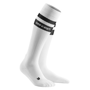 CEP Limited Edition 80s Style Compression Run Socks - White/Black