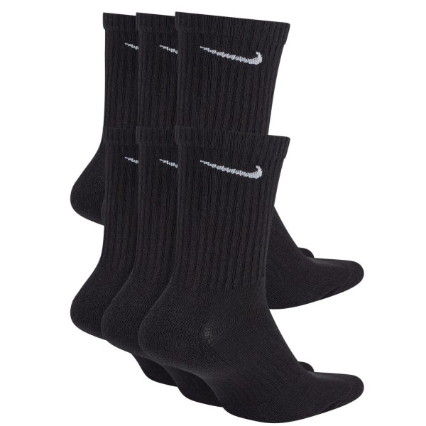 Nike Everyday Cushion Crew Training Socks - 6 Pack - Black/White