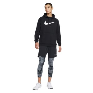 Nike Dry Graphic Fitness Mens Pullover Hoodie - Black/White