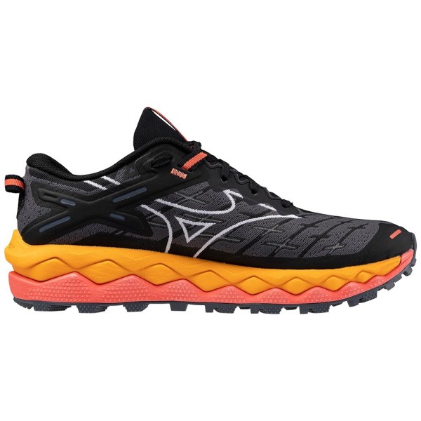 Mizuno Wave Mujin 10 - Womens Trail Running Shoes - Black/White/Hot Coral