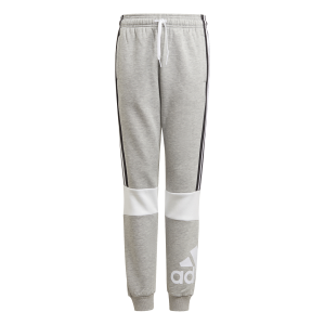 Adidas Essentials Colourblock Kids Track Pants - Medium Grey Heather/White