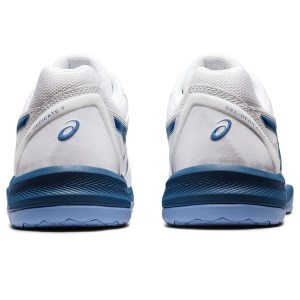 Asics Gel Dedicate 7 Hardcourt - Mens Tennis Shoes - White/Light Indigo