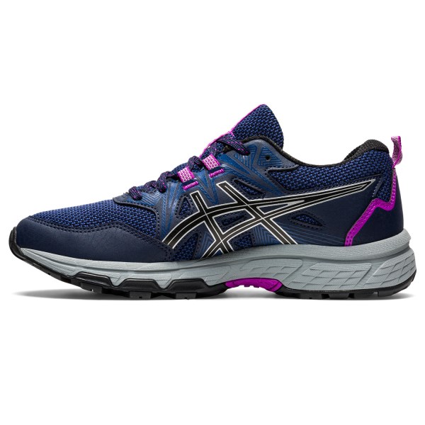 Asics Gel Venture 8 - Womens Trail Running Shoes - Midnight/Pure Silver