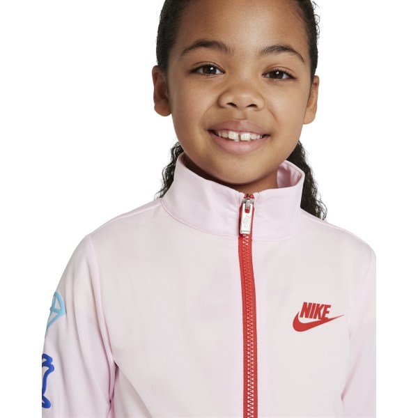 Nike XO Swoosh Little Girls Tricot Tracksuit Set - Pink Foam