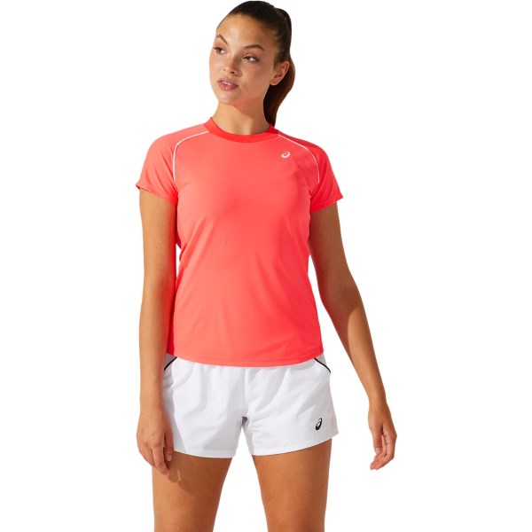 Asics Court Piping Womens Tennis T-Shirt - Diva Pink