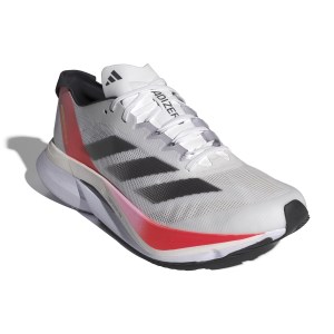 Adidas Adizero Boston 12 - Mens Running Shoes - Cloud White/Aurora Metallic/Solar Red