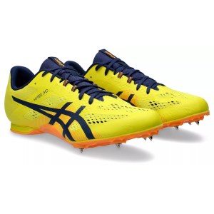 Asics Hyper MD 8 - Mens Middle Distance Track Spikes - Bright Yellow/Blue Expanse