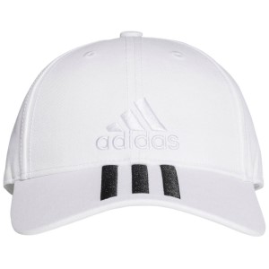 Adidas Six-Panel Classic 3-Stripes Kids Training Cap - White/White/Black
