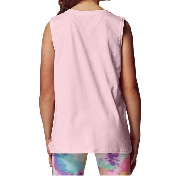 Running Bare Easy Rider Kids Girls Muscle Tank Top - Blossom Pink