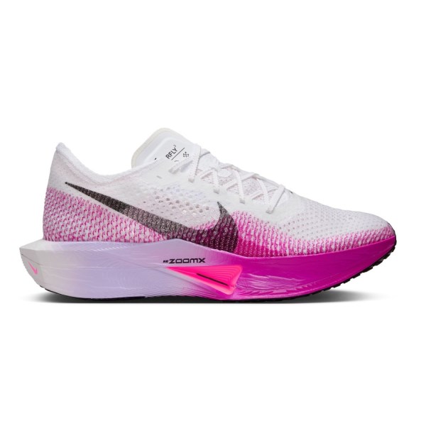 Nike ZoomX Vaporfly Next% 3 - Mens Road Racing Shoes - White/Black/Vivid Purple/Purple Agate