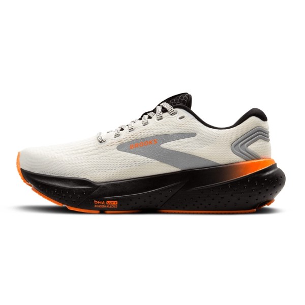 Brooks Glycerin 21 - Mens Running Shoes - Ecru/Orange/Black