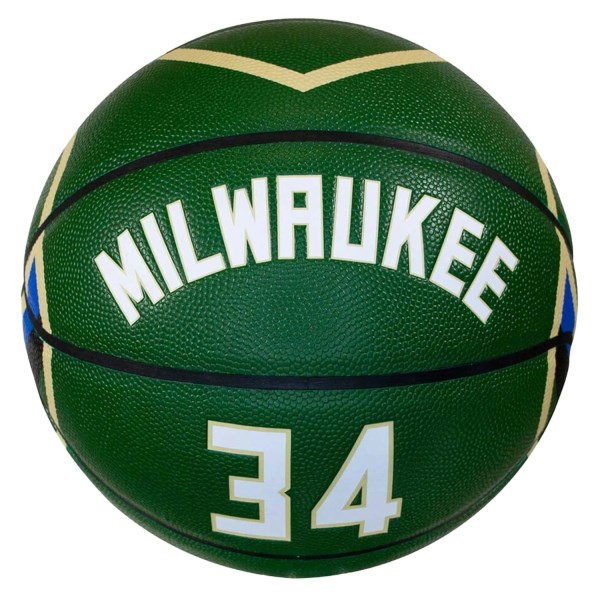 Spalding NBA Jersey Giannis Antetokounmpo Indoor/Outdoor Basketball - Size 7 - Green