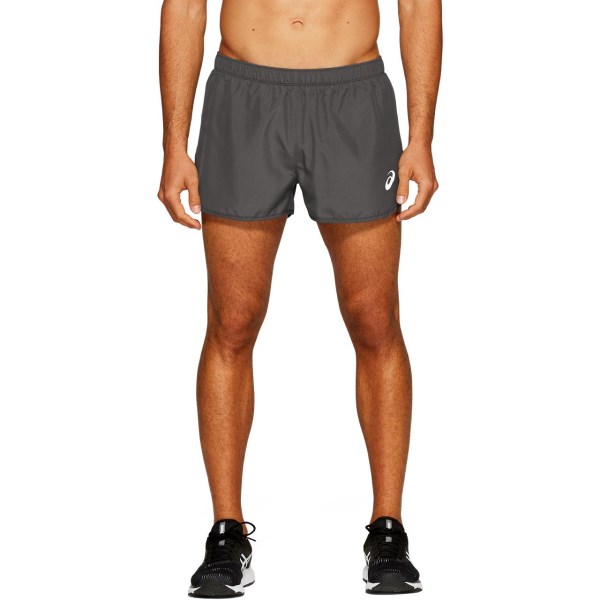 Asics Silver Split 2.5 Inch Mens Running Shorts - Dark Grey