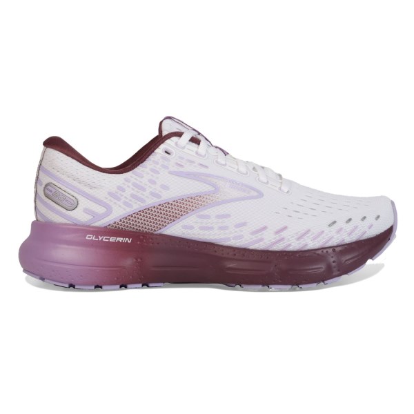 Brooks Glycerin 20 - Womens Running Shoes - White/Orchid/Lavender