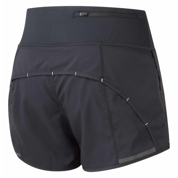 Ronhill Tech 4.5 Inch Womens Running Shorts - Black/Aquamint