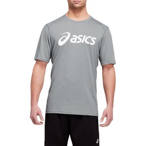 Asics Essential Triblend Mens Training T-Shirt - Sheet Rock Heather/Brilliant White
