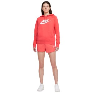 Nike Sportswear Essential Fleece Pullover Womens Hoodie - Magic Ember/White