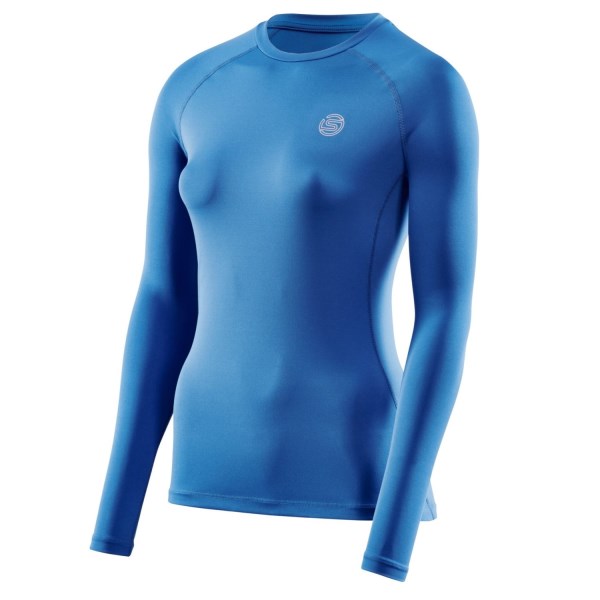 Skins Series-2 Womens Compression Long Sleeve Top - Marine Blue