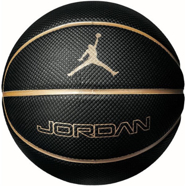 Jordan Legacy 8P Basketball - Size 7 - Black Metallic/Gold Metallic