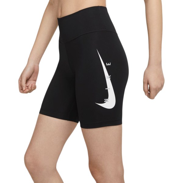Nike Swoosh 7 Inch Womens Running Short Tights - Black/Reflective Silver