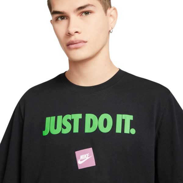 Nike Sportswear Just Do It Mens T-Shirt - Black/Mean Green