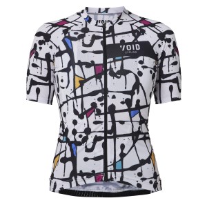 Void Abstract Womens Cycling Jersey - White