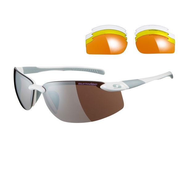 Sunwise Pacific Sports Sunglasses + 3 Lens Sets - White
